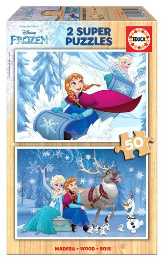 Puzzle 2x50 Kraina Lodu (drewniane) G3