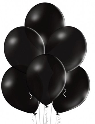 Balony B105 pastelowe czarne 30cm 100szt