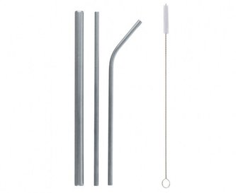 Rurki metalowe srebrne zagięta i prosta