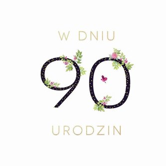 Karnet Swarovski kwadrat CL1890_PO Urodziny 90