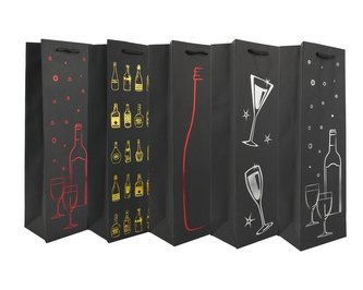 Torebka ozdobna płaska butelka mix