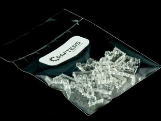 Żetony akryl przezroczyste korona 10szt.