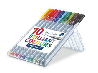 Liner "Triplus 334 Box" sada, 10 barev, 0,3mm, STAEDTLER