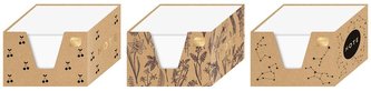 Kostka papierowa biała 9x9x5cm w kubiku kraft Kostka papierowa biała 9x9x5cm w kubiku kraft