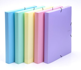 Krabice PP s gumou A4 PASTELINI žlutá