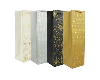 Torebka ozdobna płaska butelka mix