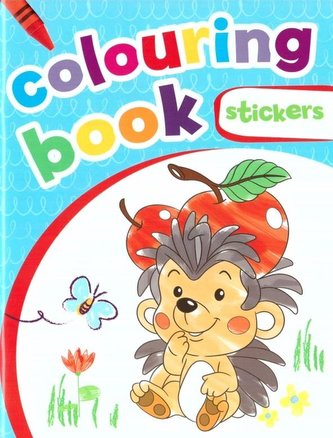 Colouring book z naklejkami. Niebieska