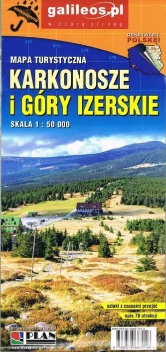 Mapa tur. - Karkonosze i Góry Izerskie 1:50 000 Mapa tur. - Karkonosze i Góry Izerskie 1:50 000