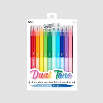 Flamastry pędzelkowe Dual Tone 24 kolory