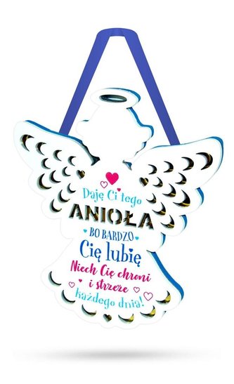 Zawieszka ZOS-005 Anioł bardzo Cię lubię