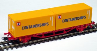 Kontejnerový vagon 2x20´ Containerships