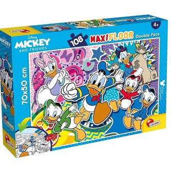 Kaczor Donald. Puzzle dwustronne Maxi 108 el.