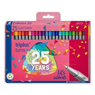 Linery "Triplus334", 25 barev, sada, 0,3 mm, STAEDTLER 334 C25 TA