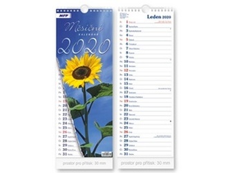 Měsíční vázankový - nástěnný kalendář 2020