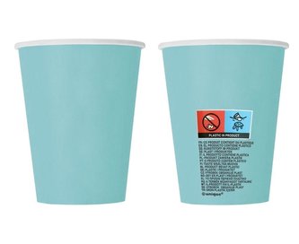 Kubeczki papierowe jasnoniebieskie 270ml 8szt