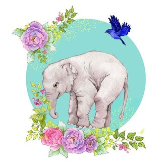 Karnet Swarovski kwadrat CL2004 Słoń