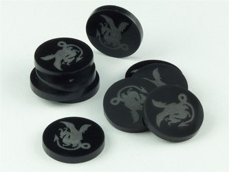 Znaczniki akrylowe czarne połysk - smok Znaczniki akrylowe czarne połysk - smok