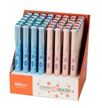 Długopis Bloom czterokolorowy - Kwiaty 48szt