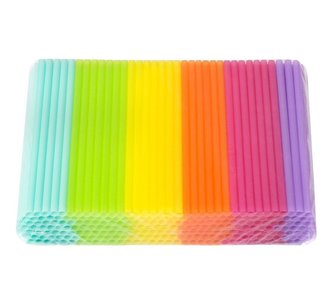 Słomki Jumbo pastelowe MIX 9x240mm 250szt