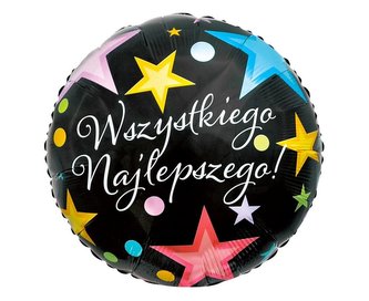Balon foliowy Wszystkiego Najlepszego 46 cm