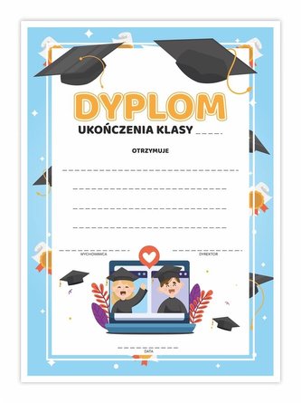 Dyplom A4 uniwersalny - Birety 10szt