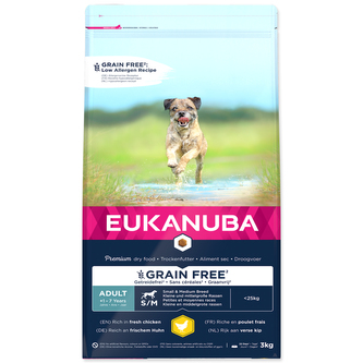 EUKANUBA Adult Small & Medium Grain Free Chicken