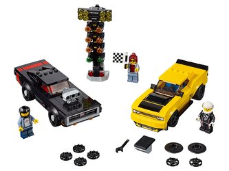 LEGO Speed Champions 75893 2018 Dodge Challenger SRT Demon a 1970 Dodge Charger R/T