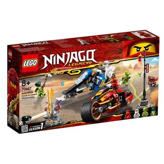 LEGO Ninjago 70667 Kaiova motorka s čepelemi a Zaneův sněžný vůz