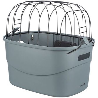 Plastový košík na kolo (řidítka), 42 x 39 x 30 cm, šedá