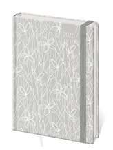 Diář 2020 B6 LYRA týdenní s gumičkou Flowers