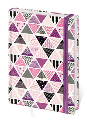 Diář 2020 B6 LYRA týdenní s gumičkou Triangle