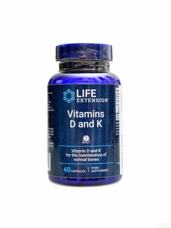 Life Extension - Vitamins D and K 60 kapslí
