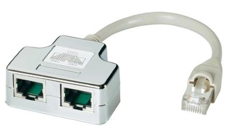DATACOM "Y" adaptér STP CAT5E  PC / TEL+TEL