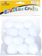 Bílé bambulky /12 ks/