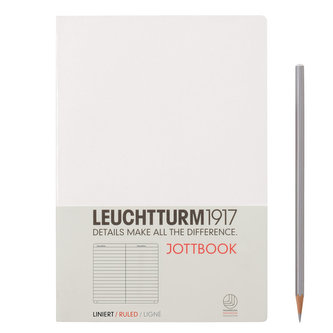 LEUCHTTURM1917 JOTTBOOK MEDIUM (A5), linky, White 339931