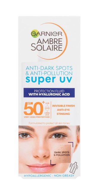 Garnier Ambre Solaire Opalovací přípravek na obličej Super UV Protection Fluid 40 ml SPF50+ unisex