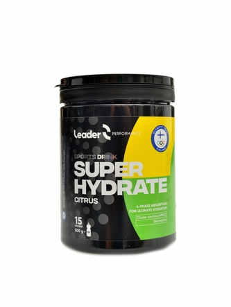 Leader performance - Sports Drink Super Hydrate 500g (Energetický a iontový nápoj - 4 fázová absorbce) - citron