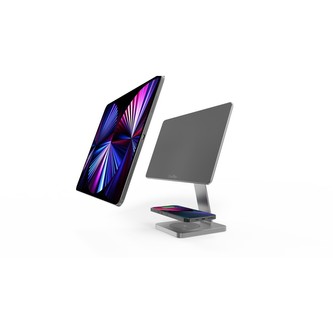 CubeNest S121 2v1 magnetický stojánek iPad Pro 11"/Air a bezdrátová nabíječka vesmírně šedý