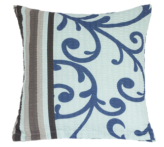 Povláček krepový - tyrkysový ornament - 40x40cm