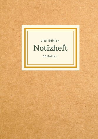 Dünnes Notizheft A5 liniert - Notizbuch 30 Seiten 90g/m² - Softcover hellbraun - Papier aus verantwortungsvoller Forstwirtschaft