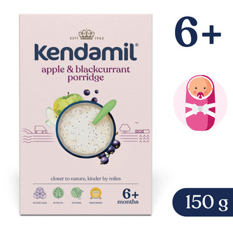 Kendamil Mléčná kaše s černým rybízem a jablky (150 g)