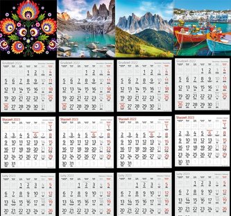 Kalendarz 2023 Trójdzielny Kwadratowy MIX AVANTI