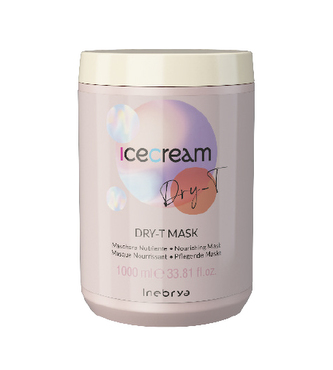 Inebrya Ice Cream Dry-T Mask výživná maska na suché, krepovité a chemicky upravené vlasy 1000 ml