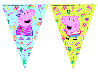 Vlaječková girlanda Prasátko Peppa  - 230 cm