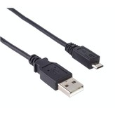 PremiumCord kabel USB 2.0 A-Micro USB B 0,75m černý