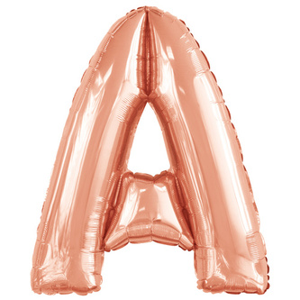 Foliové písmeno A rose gold 100 cm - Amscan
