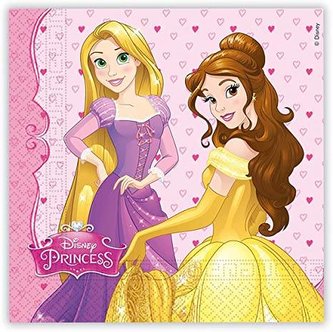 PROCOS Princess ubrousky růžové 20ks 33cm x 33cm 2-vrstvé