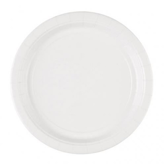 EKO Papírové talíře bílé 23 cm - 8 ks