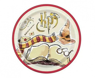 EKO Papírové talíře Harry Potter - Moudrý klobouk 23 cm - 8 ks