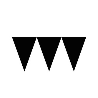 Vlaječková girlanda černá 450 cm